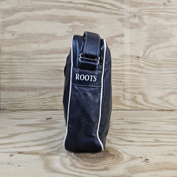 Roots Team Great Britain Olympics Genuine Leather Shoulder Bag Adjustable Strap - Picture 3 of 8